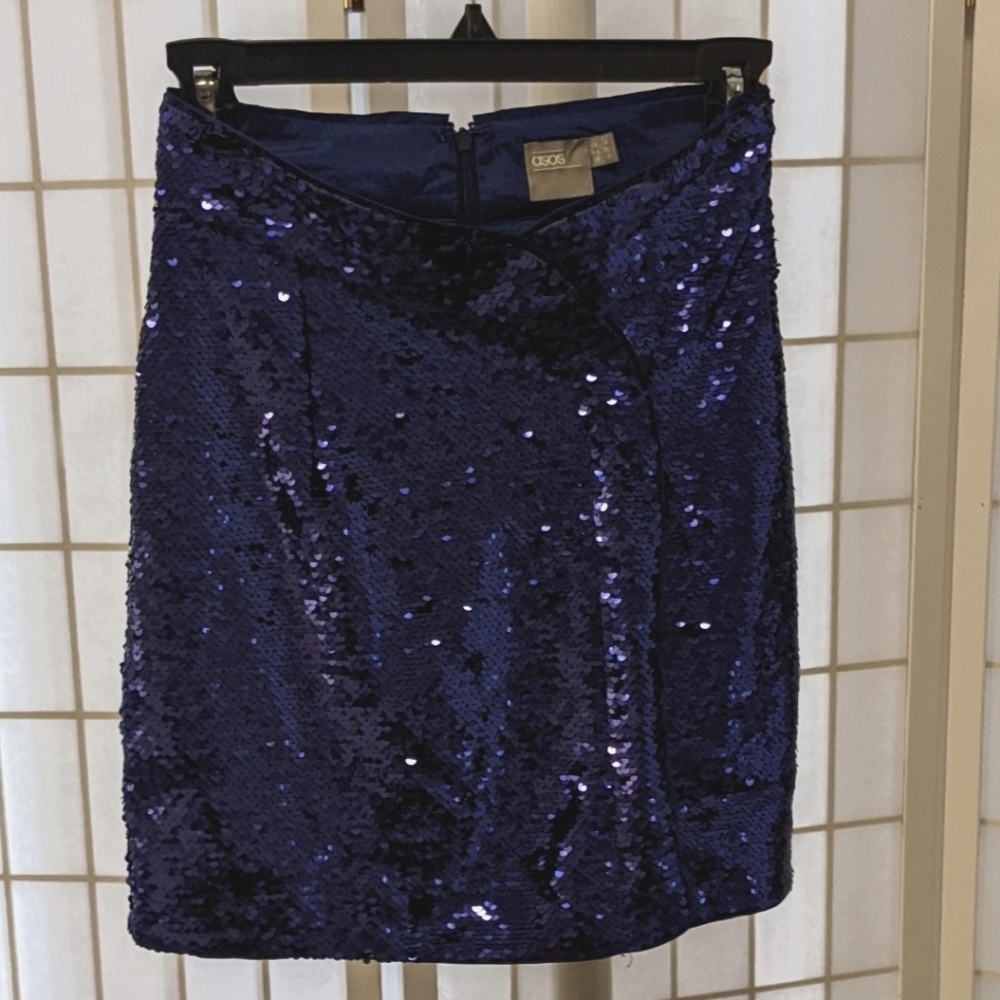 ASOS Prom Skirt with Ruffle Detail and Metallic Jacquard